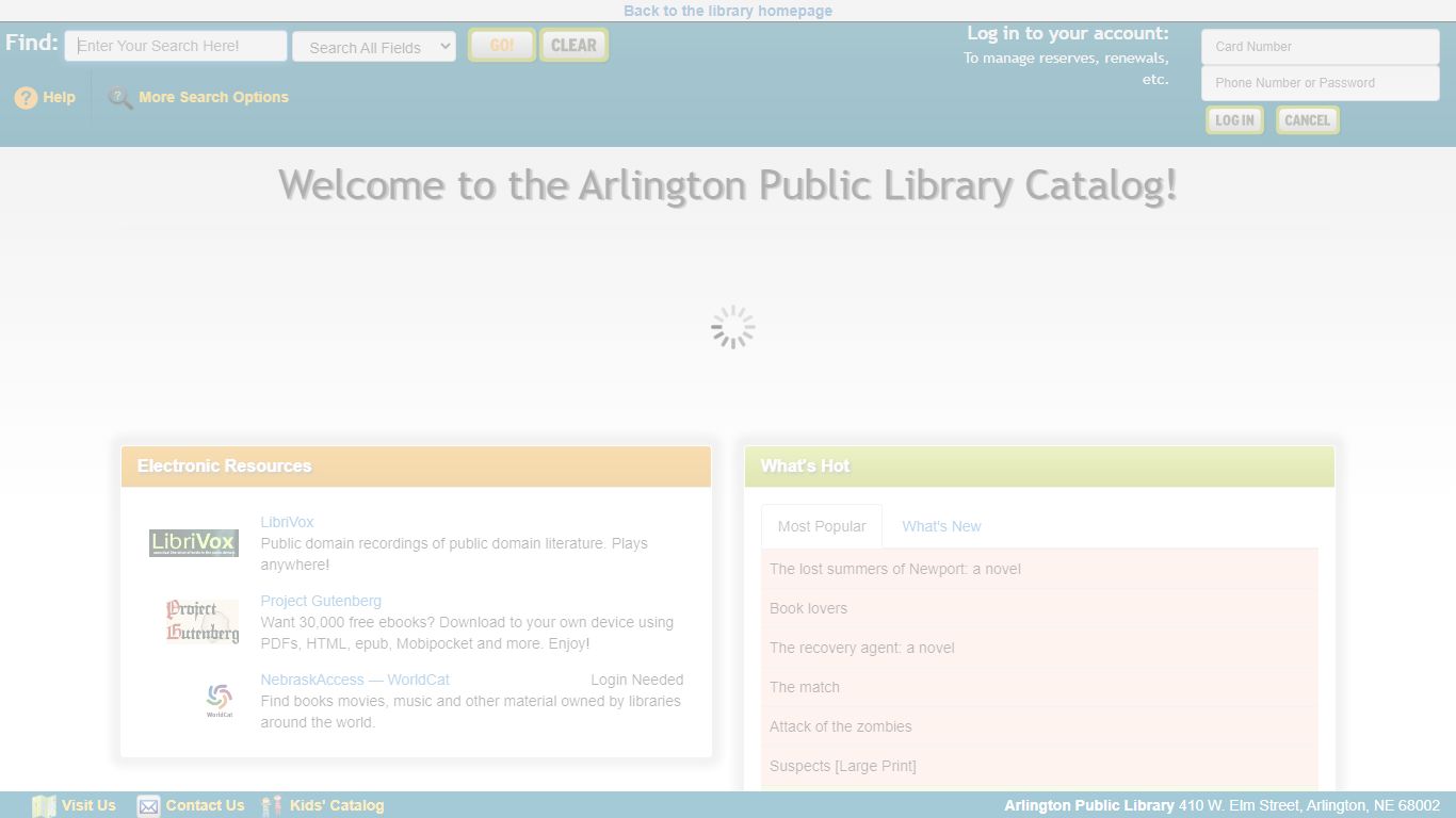 Catalog — Arlington Public Library